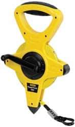 Stanley - 100' x 1/2" Tape Measure - 1/8" & 1/100 & 1/10 & 0.10' Graduation, Engineer Scale Graduation Style, Yellow/Black Case - USA Tool & Supply