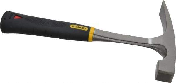 Stanley - 1-1/4 Lb Head Bricklayer's Hammer - 11" OAL, Steel Handle, 1" Face Diam - USA Tool & Supply