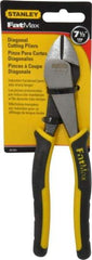 Stanley - 7-1/2" OAL, Diagonal Cutter - 15/16" Jaw Length x 7/8" Jaw Width, Oval Head, Double Injection Molded Handle - USA Tool & Supply