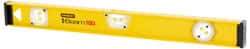 Stanley - 24" Long 3 Vial I-Beam Level - Aluminum, Yellow, 1 Plumb & 2 Level Vials - USA Tool & Supply