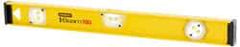 Stanley - 48" Long 3 Vial I-Beam Level - Aluminum, Yellow, 1 Plumb & 2 Level Vials - USA Tool & Supply