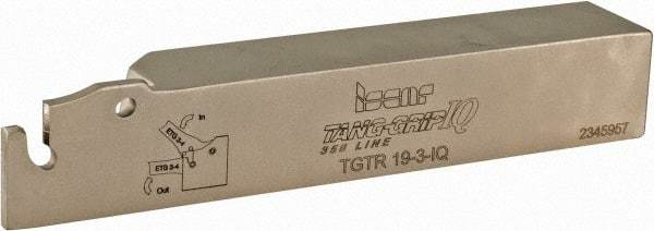 Iscar - TGT, Right Hand Cut, 1.75" Max Workpc Diam, Indexable Cutoff Toolholder - 3/4" Shank Width, 3/4" Shank Height, 4-1/2" OAL - USA Tool & Supply