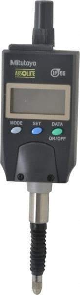 Mitutoyo - 0 to 12.7mm Range, 0.0005 & 0.000800" Graduation, Electronic Drop Indicator - Accurate to 0.0008", English & Metric System, LCD Display - USA Tool & Supply