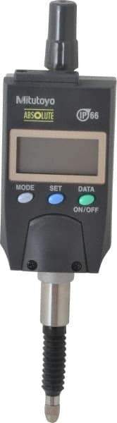 Mitutoyo - 0 to 12.7mm Range, 0.00005 & 0.00012" Graduation, Electronic Drop Indicator - Accurate to 0.00012", English & Metric System, LCD Display - USA Tool & Supply