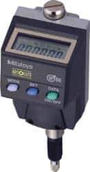 Mitutoyo - 0 to 5.6mm Range, 0.00005 & 0.0005" Graduation, Electronic Drop Indicator - Accurate to 0.00012", English & Metric System, LCD Display - USA Tool & Supply