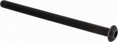 Value Collection - #10-32 UNF Hex Socket Drive, Button Screw - Alloy Steel, Black Oxide Finish, Fully Threaded, 3" Length Under Head - USA Tool & Supply