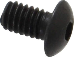 Value Collection - #6-40 UNF Hex Socket Drive, Button Screw - Alloy Steel, Black Oxide Finish, Fully Threaded, 1/4" Length Under Head - USA Tool & Supply
