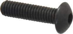 Value Collection - #8-36 UNF Hex Socket Drive, Button Screw - Alloy Steel, Black Oxide Finish, Fully Threaded, 5/8" Length Under Head - USA Tool & Supply