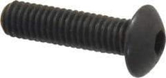 Value Collection - #8-36 UNF Hex Socket Drive, Button Screw - Alloy Steel, Black Oxide Finish, Fully Threaded, 5/8" Length Under Head - USA Tool & Supply