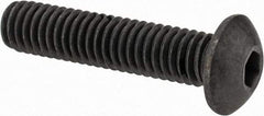 Value Collection - #8-36 UNF Hex Socket Drive, Button Screw - Alloy Steel, Black Oxide Finish, Fully Threaded, 3/4" Length Under Head - USA Tool & Supply