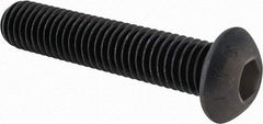 Value Collection - 1/2-13 UNC Hex Socket Drive, Button Screw - Alloy Steel, Black Oxide Finish, Fully Threaded, 2-1/2" Length Under Head - USA Tool & Supply