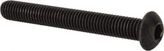 Value Collection - 1/2-13 UNC Hex Socket Drive, Button Screw - Alloy Steel, Black Oxide Finish, Fully Threaded, 4" Length Under Head - USA Tool & Supply