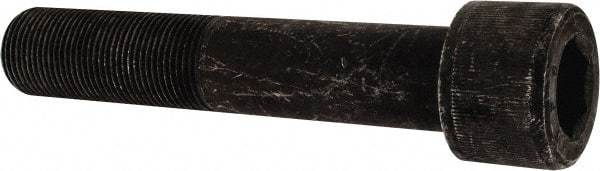 Value Collection - 1-1/8 - 12 UNF Hex Socket Drive, Socket Cap Screw - Alloy Steel, Black Oxide Finish, Partially Threaded, 6" Length Under Head - USA Tool & Supply
