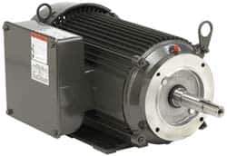 US Motors - 1.5 hp, TEFC Enclosure, Auto Thermal Protection, 1,725 RPM, 115/208-230 Volt, 60 Hz, Industrial Electric AC/DC Motor - Size 56 Frame, C-Face Mount, 1 Speed, Ball Bearings, 14.0/7.7-7.0 Full Load Amps, B Class Insulation, Reversible - USA Tool & Supply