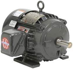 US Motors - 100 hp, TEFC Enclosure, No Thermal Protection, 1,185 RPM, 575 Volt, 60 Hz, Three Phase Premium Efficient Motor - Size 444 Frame, Rigid Mount, 1 Speed, Ball Bearings, 99 Full Load Amps, F Class Insulation, Reversible - USA Tool & Supply