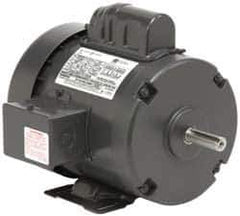 US Motors - 3/4 hp, TEFC Enclosure, Auto Thermal Protection, 3,450 RPM, 115/230 Volt, 60 Hz, Single Phase Permanent Split Capacitor (PSC) Motor - Size 56 Frame, Rigid Mount, 1 Speed, Ball Bearings, 9.8/4.9 Full Load Amps, A Class Insulation, Reversible - USA Tool & Supply