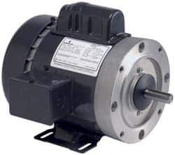 US Motors - 1 hp, Totally Enclosed Fan Cooled, Auto Thermal Protection, 1,725 RPM, 100-120/200-240 Volt, 50/60 Hz, Cap Start-Cap Run Motor - Size 56C Frame, C-Face Mount, 1 Speed, Ball Bearings, 11.0-9.2/5.5-4.7 Full Load Amps, B Class Insulation - USA Tool & Supply