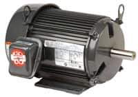 US Motors - 1 hp, TENV Enclosure, No Thermal Protection, 1,725 RPM, 208-230/460 Volt, 60 Hz, Three Phase Premium Efficient Motor - Size 145 Frame, C-Face/Base Mount, 1 Speed, Ball Bearings, 3.5-3.4/1.7 Full Load Amps, F Class Insulation, Reversible - USA Tool & Supply