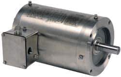 US Motors - 1/2 hp, TEFC Enclosure, No Thermal Protection, 1,755 RPM, 208-230/460 Volt, 60 Hz, Three Phase Energy Efficient Motor - Size 56C Frame, C-Face Mount, 1 Speed, Ball Bearings, 1.8-1.9/1 Full Load Amps, F Class Insulation, Reversible - USA Tool & Supply