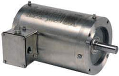 US Motors - 1/2 hp, TEFC Enclosure, No Thermal Protection, 1,755 RPM, 208-230/460 Volt, 60 Hz, Three Phase Energy Efficient Motor - Size 56C Frame, C-Face Mount, 1 Speed, Ball Bearings, 1.8-1.9/1 Full Load Amps, F Class Insulation, Reversible - USA Tool & Supply