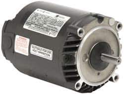 US Motors - 1/2 hp, ODP Enclosure, No Thermal Protection, 1,725 RPM, 208-230/460 Volt, 60 Hz, Polyphase Motor - Size 56C Frame, C-Face Mount, 1 Speed, Ball Bearings, 1.98-1.9/.98 Full Load Amps, B Class Insulation - USA Tool & Supply