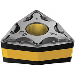Iscar - WNMG432 WF Grade IC530N Cermet Turning Insert - TiCN/TiN Finish, 80° Trigon, 1/2" Inscr Circle, 3/16" Thick, 1/32" Corner Radius - USA Tool & Supply