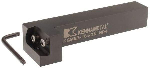 Kennametal - KGME, Right Hand, Indexable Grooving Tool Holder - 25.4mm Shank Height, 25.4mm Shank Width, 140.4mm OAL - USA Tool & Supply
