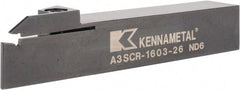 Kennametal - 26mm Max Depth, 2.44" Max Workpc Diam, Right Hand Indexable Cutoff Toolholder - USA Tool & Supply