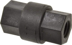 Specialty Mfr - 1/4" Polypropylene Check Valve - Inline, FNPT x FNPT, 125 WOG - USA Tool & Supply