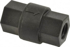 Specialty Mfr - 1/4" Polypropylene Check Valve - Inline, FNPT x FNPT, 125 WOG - USA Tool & Supply