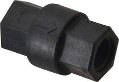 Specialty Mfr - 3/8" Polypropylene Check Valve - Inline, FNPT x FNPT, 125 WOG - USA Tool & Supply