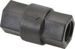 Specialty Mfr - 1/2" Polypropylene Check Valve - Inline, FNPT x FNPT, 125 WOG - USA Tool & Supply