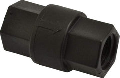 Specialty Mfr - 1/2" Polypropylene Check Valve - Inline, FNPT x FNPT, 125 WOG - USA Tool & Supply