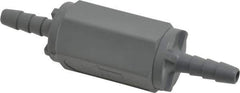 Specialty Mfr - 1/4" PVC Check Valve - Inline, Barb x Barb, 125 WOG - USA Tool & Supply
