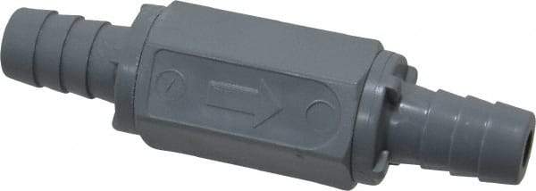 Specialty Mfr - 1/2" PVC Check Valve - Inline, Barb x Barb, 125 WOG - USA Tool & Supply