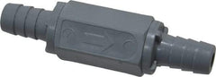 Specialty Mfr - 1/2" PVC Check Valve - Inline, Barb x Barb, 125 WOG - USA Tool & Supply