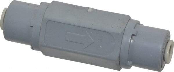 Specialty Mfr - 1/4" PVC Check Valve - Inline, Push To Connect x Push To Connect, 125 WOG - USA Tool & Supply
