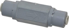 Specialty Mfr - 1/4" PVC Check Valve - Inline, Push To Connect x Push To Connect, 125 WOG - USA Tool & Supply