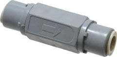 Specialty Mfr - 3/8" PVC Check Valve - Inline, Push To Connect x Push To Connect, 125 WOG - USA Tool & Supply