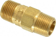 Specialty Mfr - 3/8" Brass Check Valve - Inline, MNPT x MNPT, 500 WOG - USA Tool & Supply