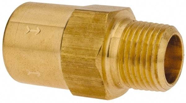 Specialty Mfr - 3/8" Brass Check Valve - Inline, FNPT x MNPT, 500 WOG - USA Tool & Supply