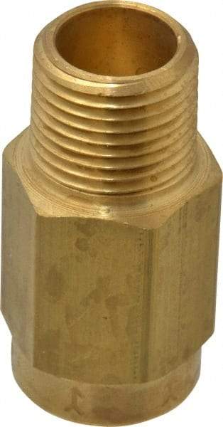 Specialty Mfr - 1/2" Brass Check Valve - Inline, FNPT x MNPT, 500 WOG - USA Tool & Supply