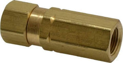 Specialty Mfr - 3/8" Brass Check Valve - Inline, FNPT x FNPT, 3,000 WOG - USA Tool & Supply