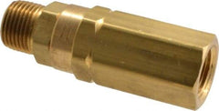 Specialty Mfr - 3/8" Brass Check Valve - Inline, FNPT x MNPT, 3,000 WOG - USA Tool & Supply