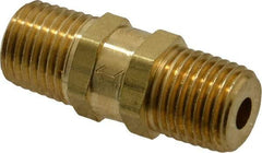 Specialty Mfr - 1/4" Brass Check Valve - Inline, MNPT x MNPT, 2,500 WOG - USA Tool & Supply