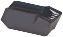 Iscar - 808GIMY Grade IC908, 8mm Cutting Width Carbide Grooving Insert - 4.8mm Max Depth of Cut, Neutral, 0.8mm Corner Radius, TiAlN Finish - USA Tool & Supply