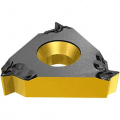 Iscar - 22ER External Right Hand 11.5 NPT Laydown Threading Insert - Grade IC908, TiAlN Coated Carbide, 12.7mm Inscribed Circle - USA Tool & Supply