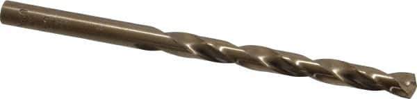 Hertel - 15/64" 135° Cobalt Jobber Drill - Oxide/Gold Finish, Right Hand Cut, Spiral Flute, Straight Shank, 3-7/8" OAL, Split Point - USA Tool & Supply