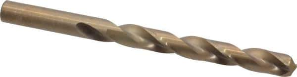Hertel - 13/32" 135° Cobalt Jobber Drill - Oxide/Gold Finish, Right Hand Cut, Spiral Flute, Straight Shank, 5-1/4" OAL, Split Point - USA Tool & Supply