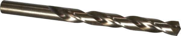 Hertel - 7/16" 135° Cobalt Jobber Drill - Oxide/Gold Finish, Right Hand Cut, Spiral Flute, Straight Shank, 5-1/2" OAL, Split Point - USA Tool & Supply